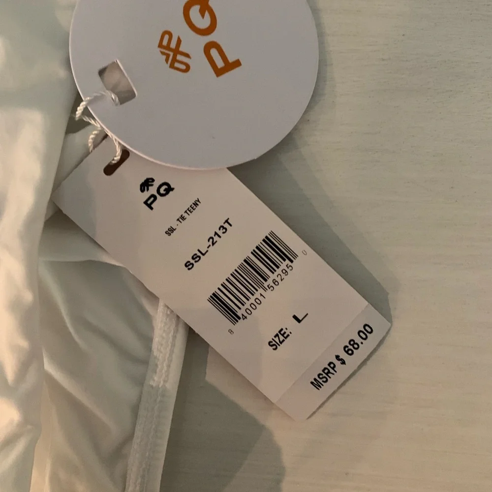 NWT Pilyq‎ White Teeny Tie Bikini Bottoms